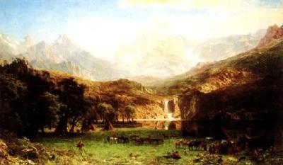 Albert Bierstadt The Rocky Mountains oil painting image